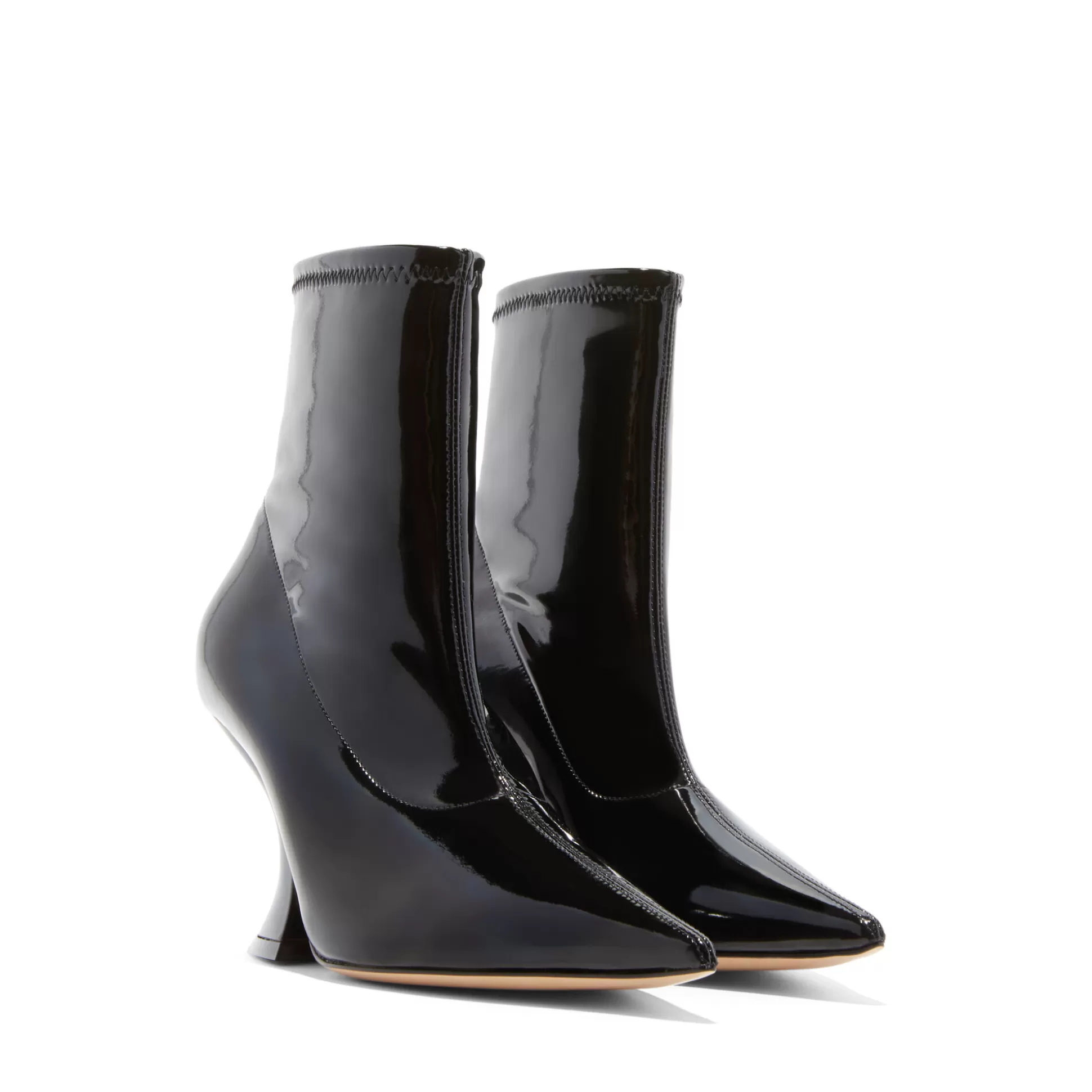 Clearance Elodie Patent Leather Ankle Boots