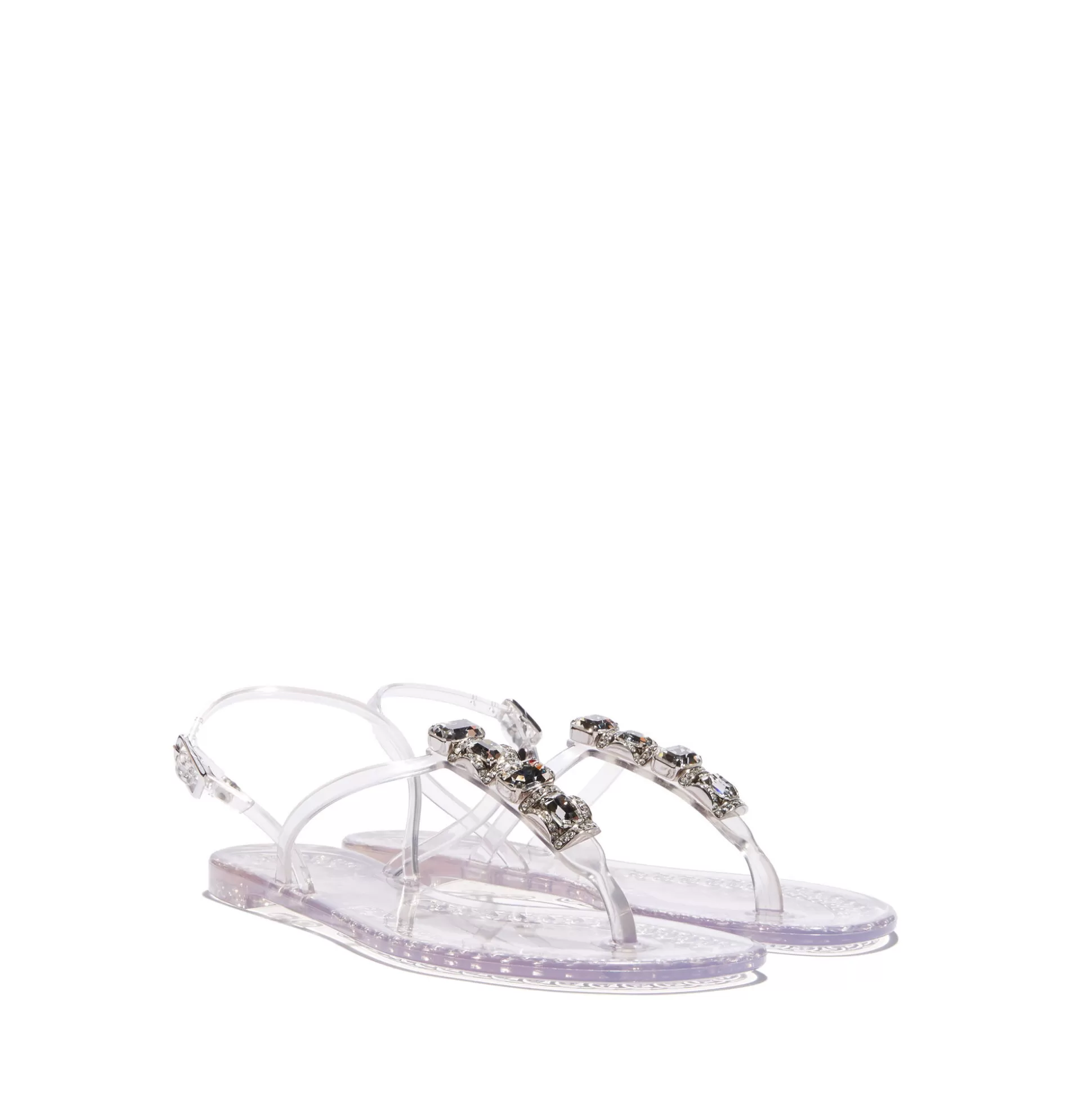 Shop Jelly Jeweled Flat Sandals Icons | Flats