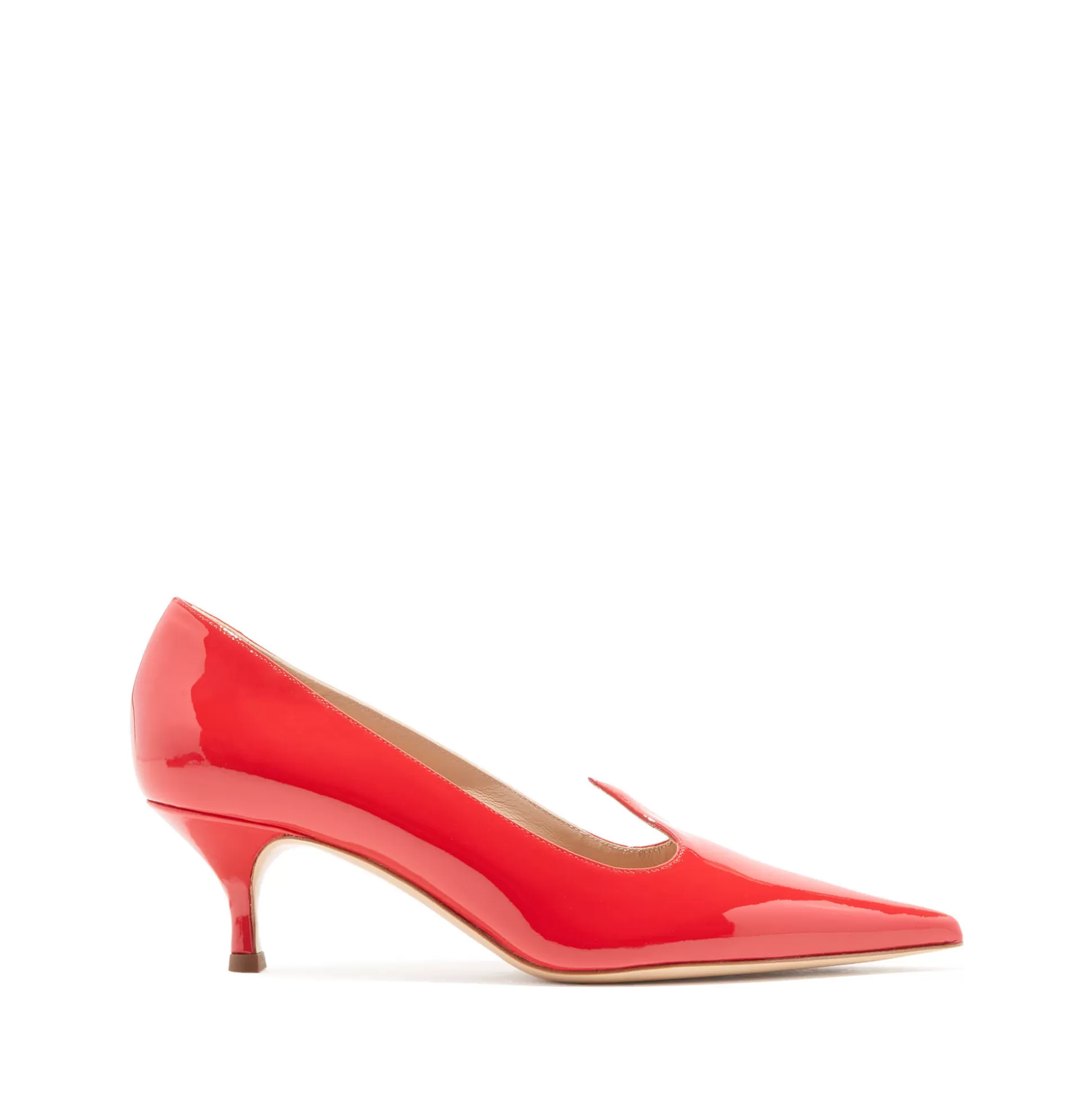 Best Sale Scarlet Divina Kitten Patent Leather Pumps